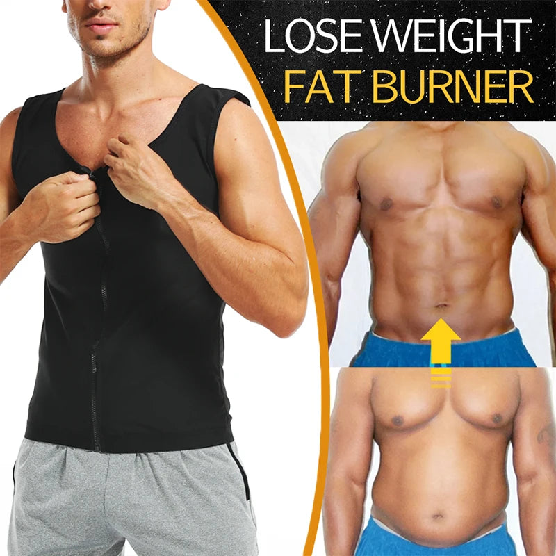 Men's Abdomen Reducer Body Shaper Sauna Vest